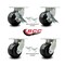 Service Caster 6 Inch Extra Heavy Duty Phenolic Wheel Caster Swivel Locks 2 Brakes SCC, 4PK SCC-KP92S630-PHR-SLB-BSL-2-BSL-2 - alternate 4